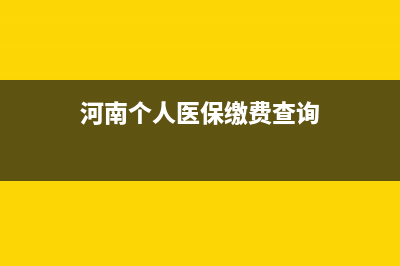 河南個人醫(yī)保繳費查詢？ (河南個人醫(yī)保繳費查詢)