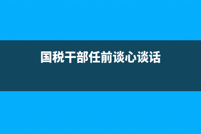 國稅干部任前談話(稅務(wù)股級干部任職談話) (國稅干部任前談心談話)