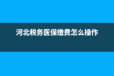 河北稅務(wù)醫(yī)保繳費(fèi)？ (河北稅務(wù)醫(yī)保繳費(fèi)怎么操作)