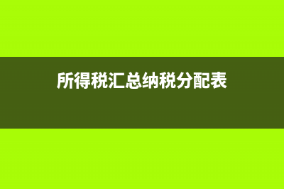 所得稅匯總納稅分支機(jī)構(gòu)分配表怎么填寫？ (所得稅匯總納稅分配表)