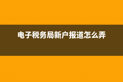 電子稅務(wù)局新戶登記流程 (電子稅務(wù)局新戶報(bào)道怎么弄)