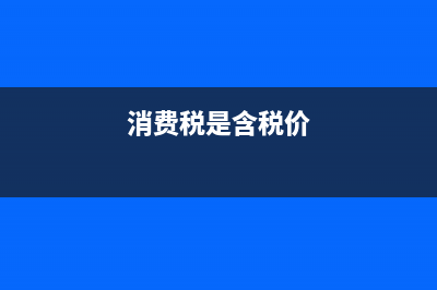 消費稅含稅(消費稅含稅價和不含稅價怎么計算) (消費稅是含稅價)