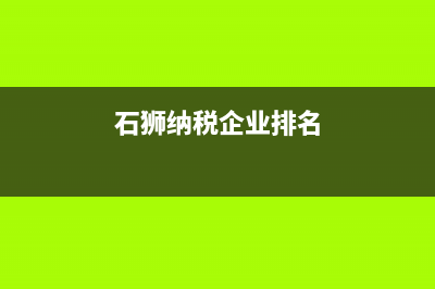 石獅市納稅排行 (石獅納稅企業(yè)排名)